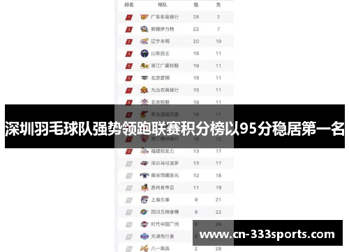 深圳羽毛球队强势领跑联赛积分榜以95分稳居第一名